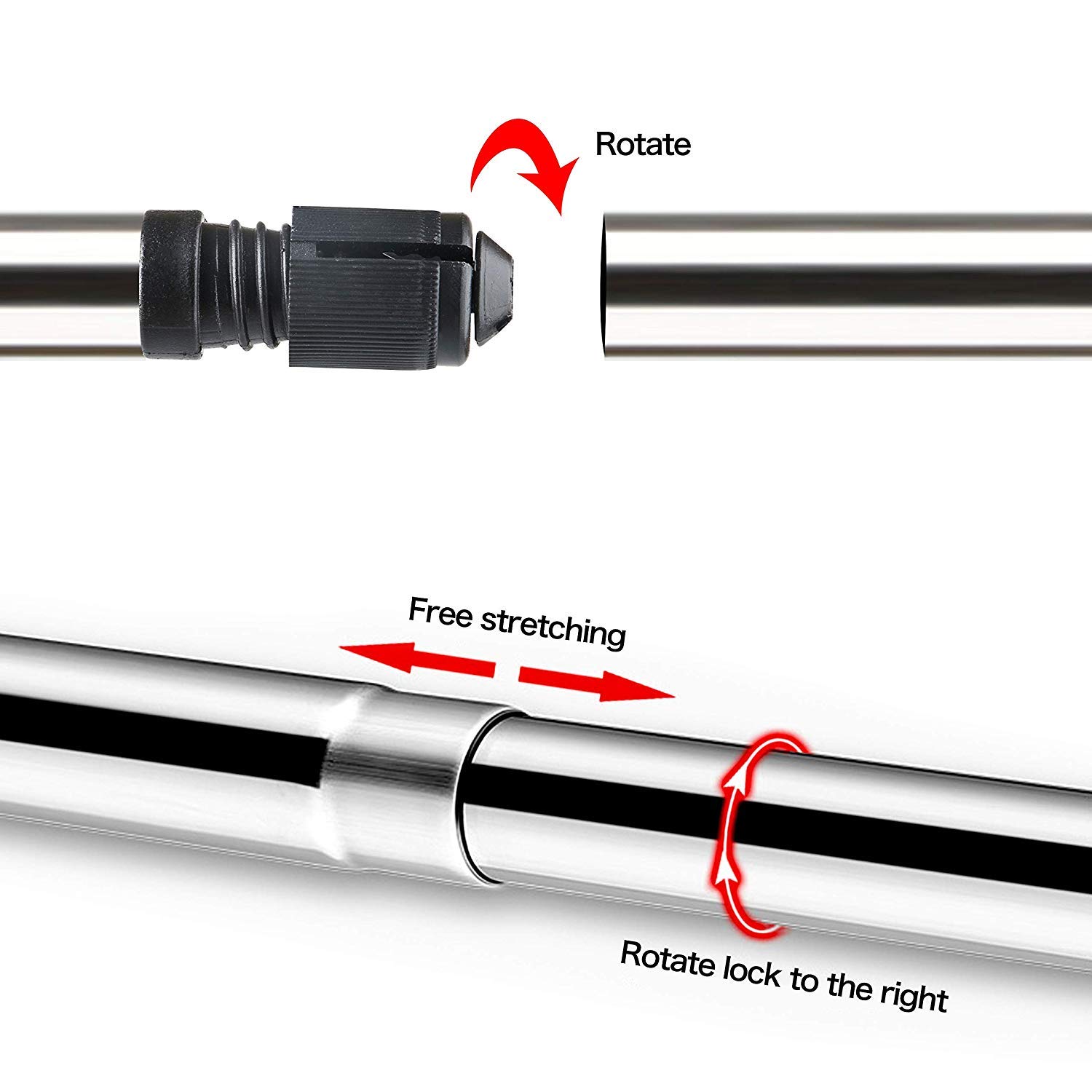 Niub5 Curved Shower Rod L Shaped Corner Shower Curtain Rods