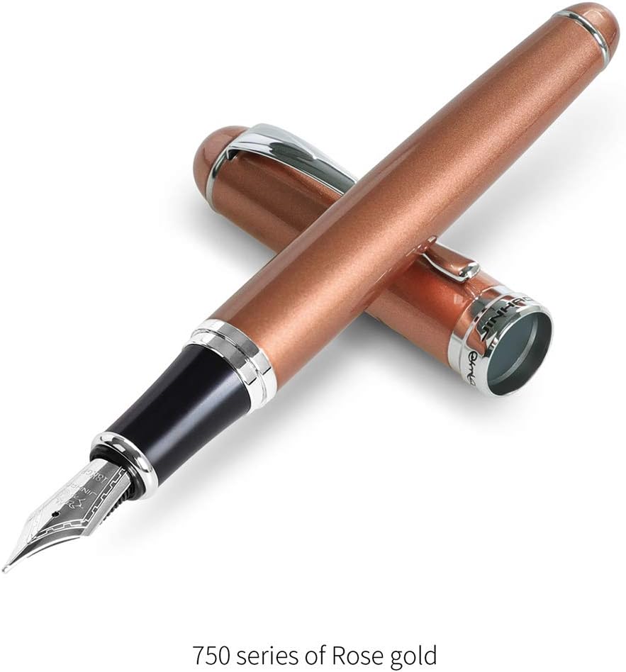 Rhapsody Jinhao x750 Fountain Pen 0.5mm Nib Ink Pens (Copper Bronze) - Image 3