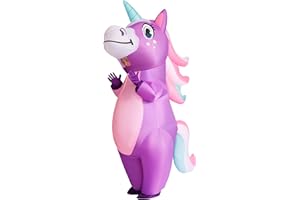 Spooktacular Creations Inflatable Costume Adult, Full Body Riding a Unicorn Blow Up Costume for Halloween Inflatables Party