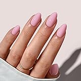 BTArtbox Press On Nails Almond - Pastel Baby Pink