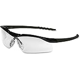 MCR Safety DL110 Dallas Safety Glasses with Polished Black Frame and Clear Lens