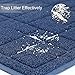 VIVAGLORY Cat Litter Mat for Catching Litter, Cats Litter Rug Catcher, Waterproof Pet Feeding Food Mats for Kitty Dog Small Animals, Non-toxic Safety for Pets, Navy Blue-Modern Pattern