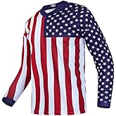 Mountain Bike Jersey for Men, Long Sleeve Dirt Bicycle Shirt for Motorcycle Motocross BMX Moto Mx ATV Riding Off Road