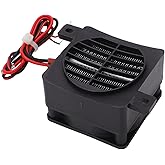 Air Heater, PTC Ceramic Heating DC12V 50W Constant Temp Reinforced Nylon Shell PTC Air Heater Insulation Temperature 2.4 X 2.4 X 1.7in Car Fan Heater for Car Small Space