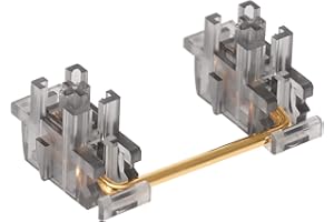 ZugGear DUROCK Smokey Plate Mount Stabilizer with Gold-Plated Wires Compatible with Cherry MX Plate Stabilizers (DUROCK Smokey Plate Stabs 80% Kit)
