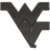 West Virginia Mountaineers WV Black Metal Auto Emblem