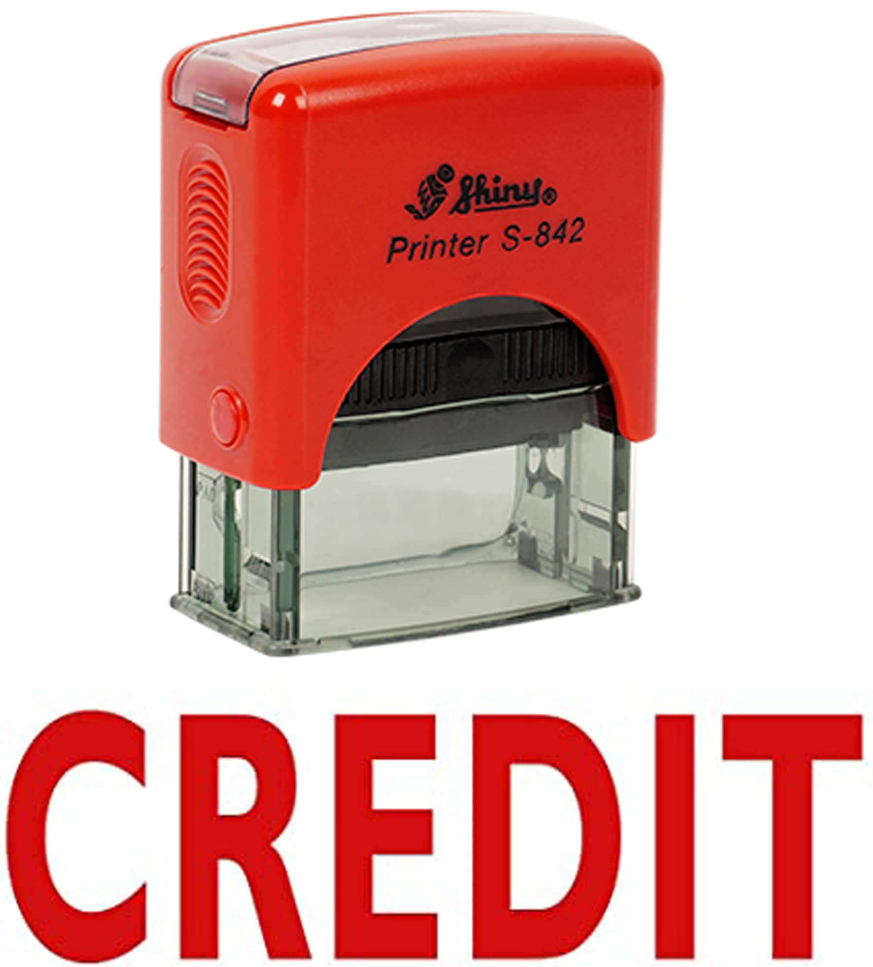 Credit Self Inking Rubber Stamp Office Stationary Custom Shiny Stamp