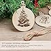 N&T NIETING Natural Wood Slices with Holes 30pcs 7.36cm Round Christmas Wooden Circles Ornaments for Art and Crafts Christmas Ornaments DIY Crafts
