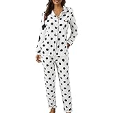 Drymnoc Cute Pajama Sets For Women 2 Piece Casual Comfy Lounge Set Long Sleeve Button Down Ladies Loungewear Sleepwear Pjs