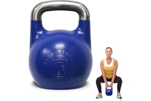 Kettlebell Kings Competition Kettlebells Weight (35mm handle) 8-48 KG | Hand weights Workout Gym Equipment & Strength training sets for Women & Men for Home Gym | Suitable for High Repetition Workouts