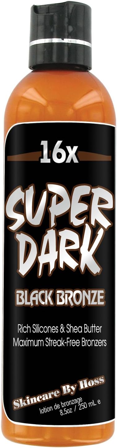 Super Dark 16x Black Bronzer | Rich Dark Bronzing Lotion 8oz