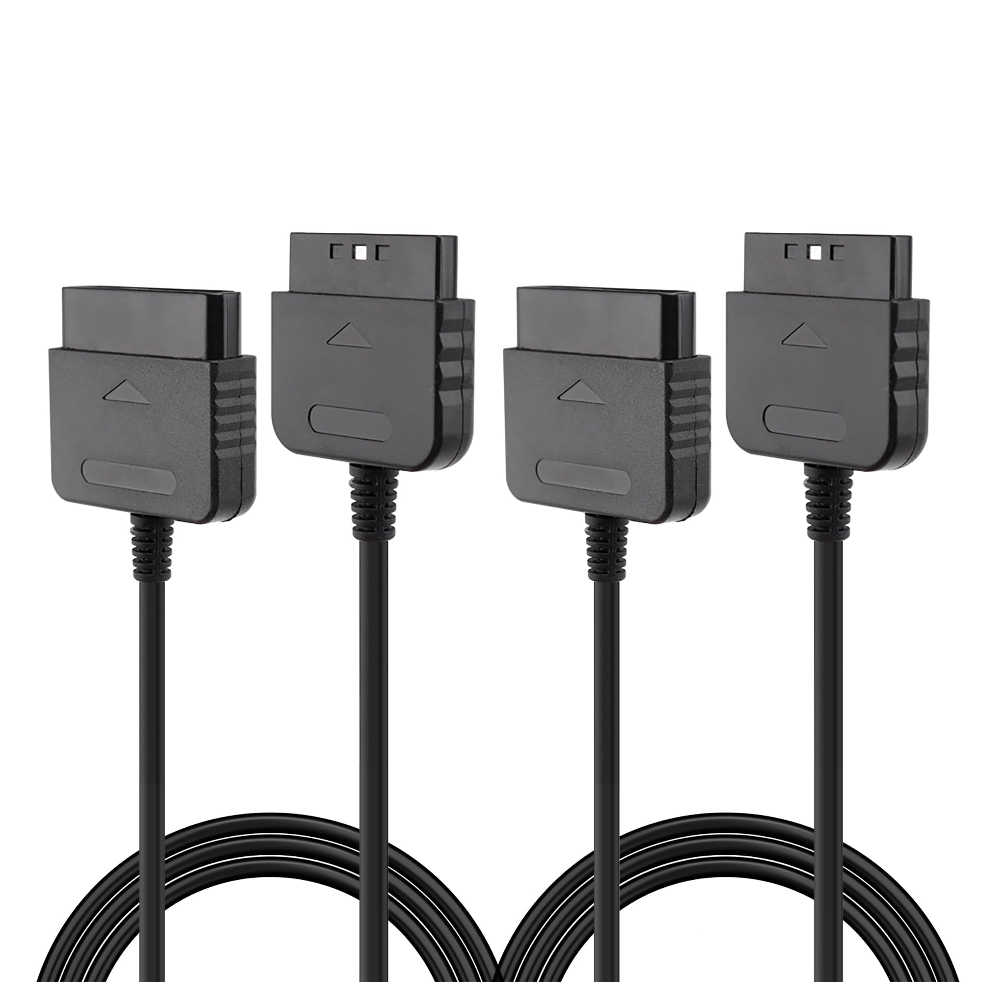 CSTESVN PS2 Controller Extension Cable, 2-Pack 1.8M/6FT Replacement Controller Extension Cable for Sony PlayStation 2 PS2 Game Console