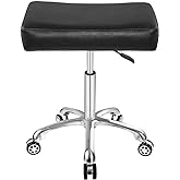 Antlu Adjustable Rolling Swivel Stool Chair for Massage Office Tattoo Kitchen, Work Heavy Duty Hydraulic Stool with Wheels (Black)