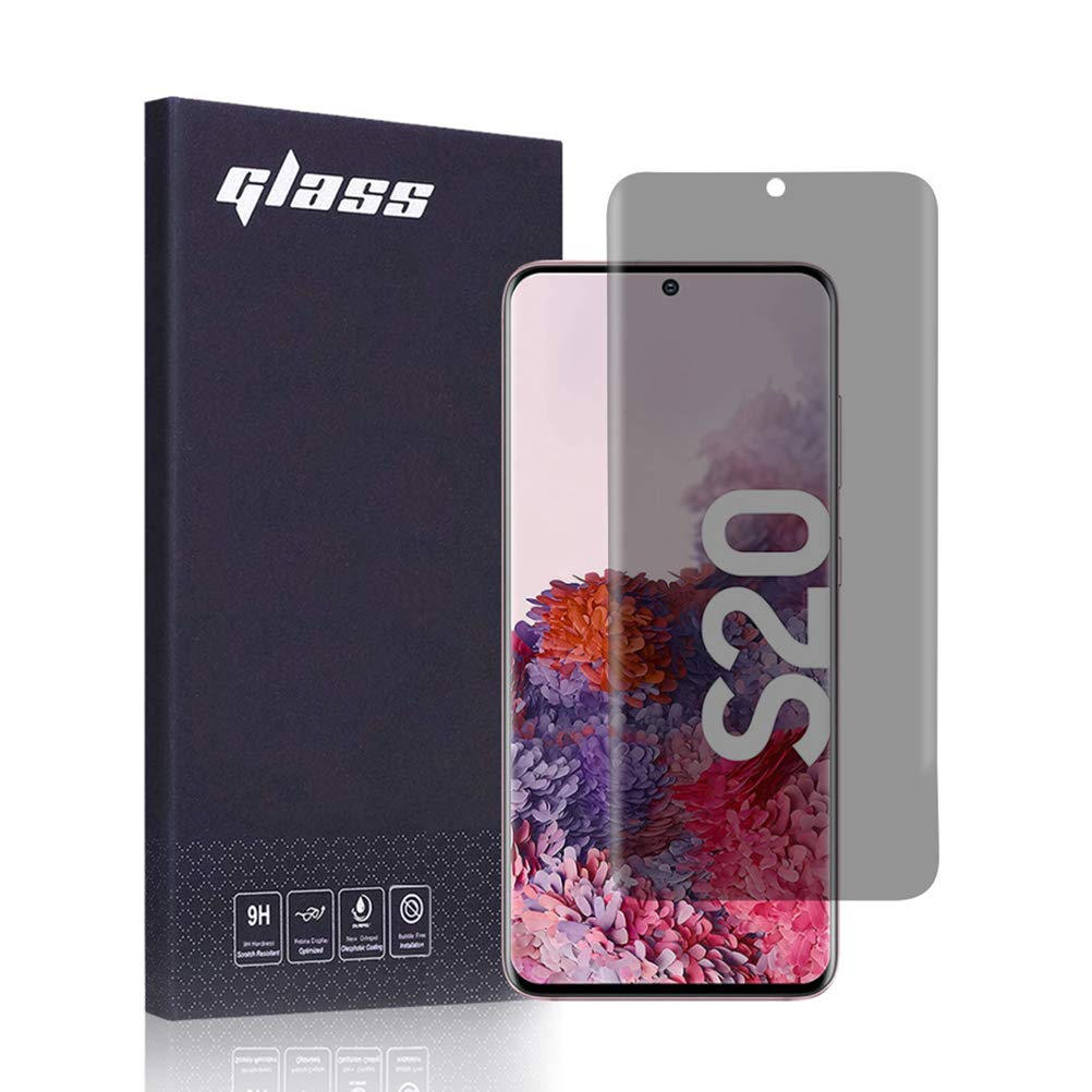 FiiMoo Privacy Screen Protector Compatible with Galaxy S20, [2 Pack] [Fingerprint Recognition] [Case Friendly] [Full Coverage], Anti-Spy TPU Ultra HD Soft Film for Samsung Galaxy S20