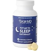 BrainMD Dr Amen Put Me to Sleep Naturally - 90 Chewable Tablets - with Melatonin, L-Theanine, Magnesium, GABA, Vitamin B6 &amp; 5-HTP - Gluten Free - 45 Servings