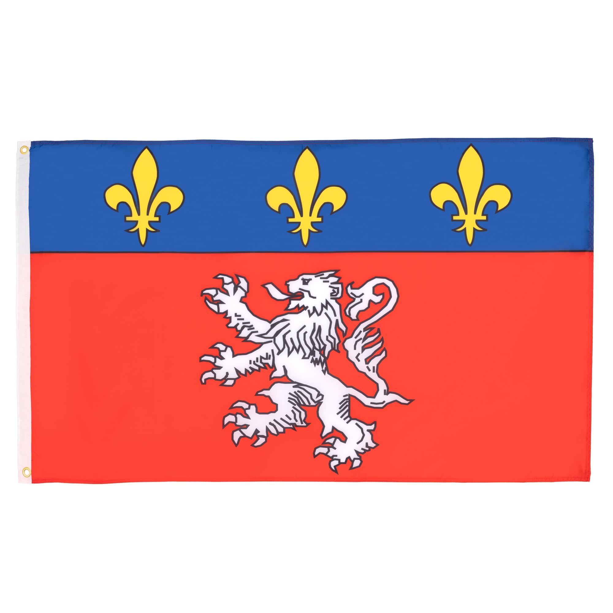 AZ FLAG - French Province Of Lyonnais Flag - 3x5 Ft - 100D Polyester France - Lyon Banner with Two Metal Grommets - Fade Resistant - Vivid Colors - 3' x 5' Feet - 150x90 Cm — image 1