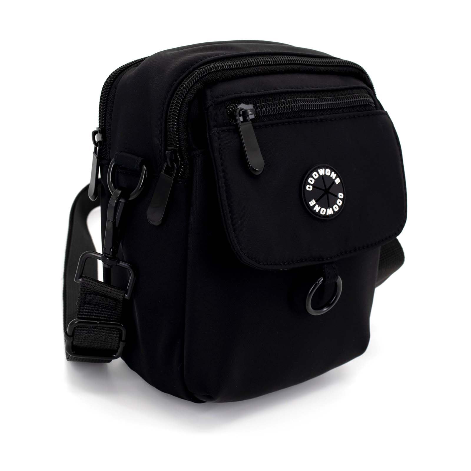 COOWONE Dog Treat Pouch Waterproof Dog Walking Bag with Poop Bag Holder, Multiple Pockets Messenger Bag, Adjustable Shoulder Belt Bilayer Crossbody Bag for Puppy Training Hiking