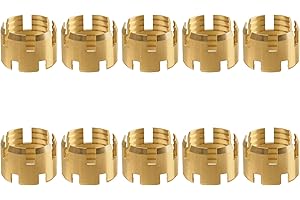 Brass DOT Air Brake Hose End Fitting Sleeve Tube, Dazakoot Sleeve Tube for Hose End Connector, 3/8” Air Brake Hose End Fitting Repair Tube (Pack of 10)