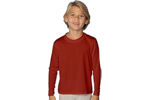 INGEAR Boys Rash Guard Long Sleeve -UPF 50+ Sun Protection Kids Swim Shirt Rashguard Boys Shirts for Swimming Boys Shirts