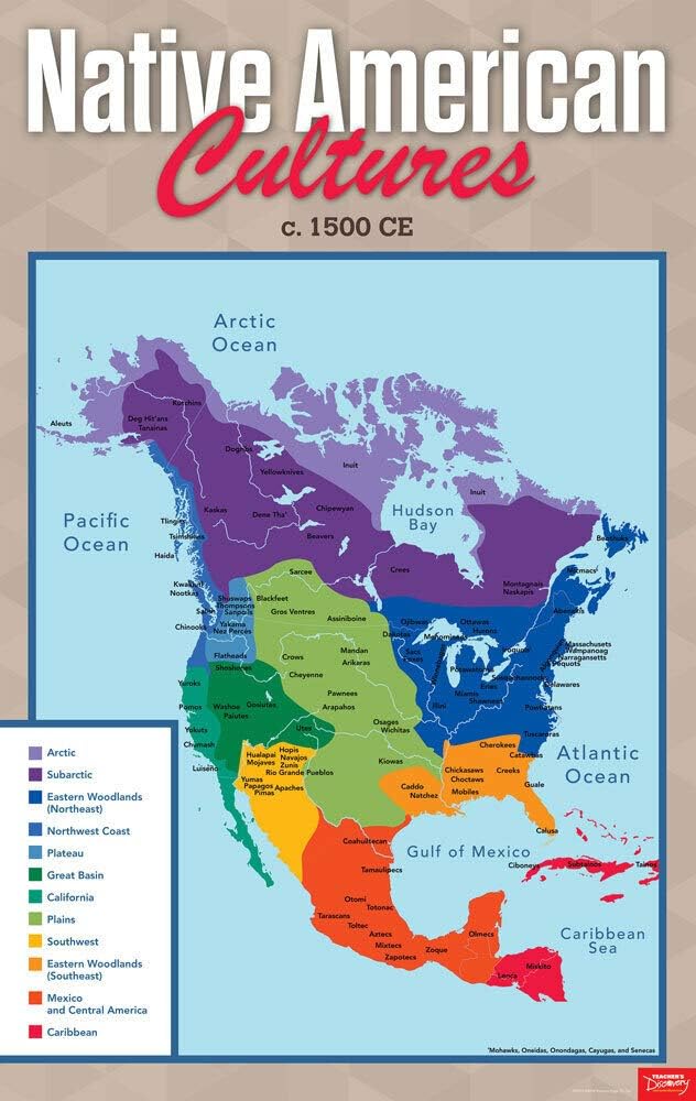 Native American Cultures Map Office Products