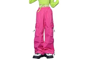 Happy Cherry 2025 Spring Baggy Pants for Girls Kid Teen Elastic High Waist Wide Loose Leg Jazz Hip Hop Jogger Trouser 3-16Y