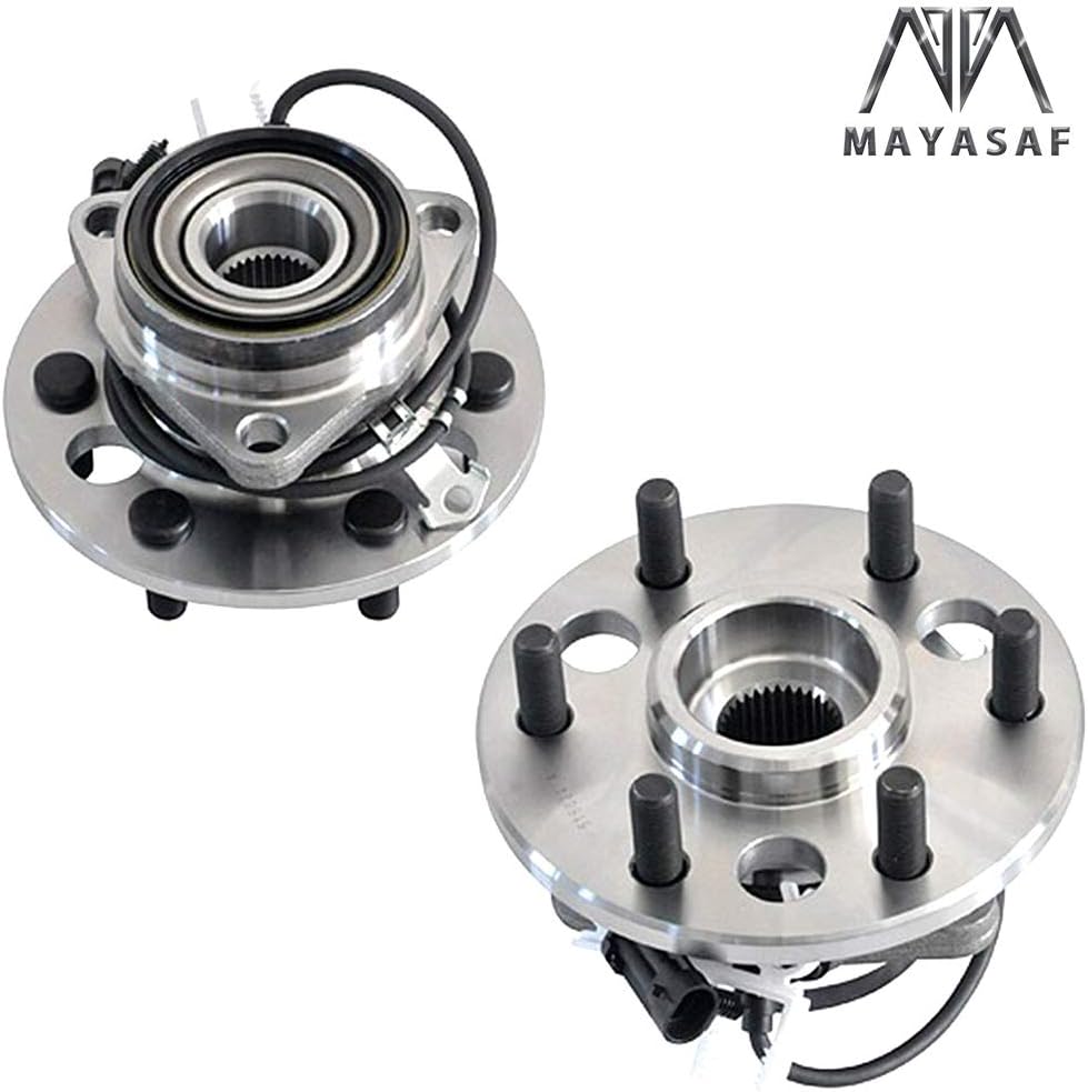MAYASAF 515024 [2 Pack] Front Wheel Hub Bearing Assembly 6 lugs w/ABS for Chevy 1995-2000 Tahoe 4WD/for GMC Yukon 4WD, 1995-1999 K1500 (Suburban), 1995 K2500 (Suburban)