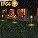 Solar Lights Outdoor Waterproof Flickering Flames Torch Lights Solar Spotlights Landscape Decoration Lighting Dusk to Dawn Security Warm Night Lights for Patio Driveway Pathway Garden, 4 Pack