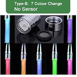 MEETOZ Colorful LED Water Faucet Light No Battery 7 Color Kitchen Bathroom Tap view 8
