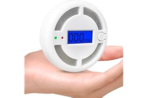 USBNOVEL Mini Carbon Monoxide Detector,CO Monitor Alarm Detector complies with UL 2034,Portable Battery Powered CO Sensor Detector with LCD Digital Display for Home,Travel(Batteries NOT Included)