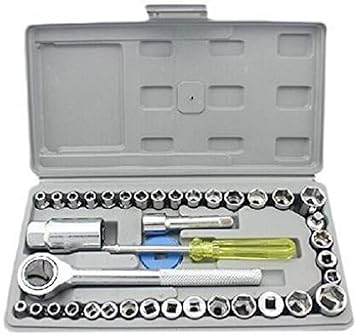 ULTRINA 40 in 1 Screw-Driver Set Pc Automobile Motorcycle Tool Box Set Socket Wrench Sleeve Suit Hardware Auto Car Repair Tools Socket Home Tool kit Set | Wrench Tool kit|