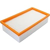 VF130H Flat HEPA Filter Fits for Bosch VAC090 VAC140 Series Dust Extractor | Dry-Vacuuming Only, Flat Pleated Paper