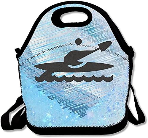 staromia Kayak Sea Wave Heart Multifunctional Lunch Tote Bag Carry Box