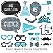 Big Dot of Happiness Quinceanera Teal - Sweet 15 Birthday Party Photo Booth Props Kit 20 Count