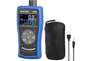 AOPUTTRIVER Ammonia Gas Detector, AP-5800G Rechargeable Ammonia Gas Monitor, 0~100 PPM NH3 Monitor & 0.1ppm Resolution with Temperature(℉/℃), Humidity for Poultry, Farm, Home