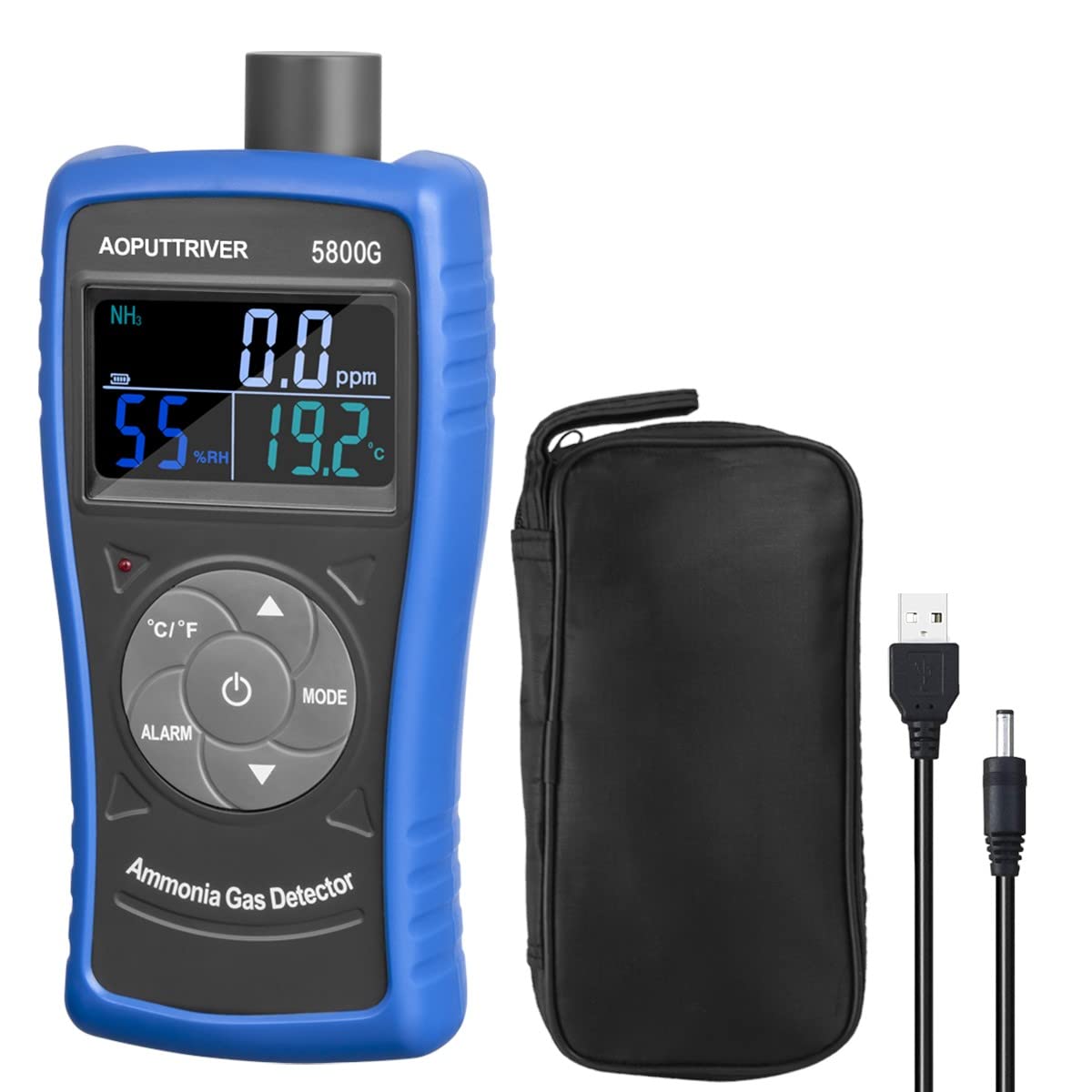AOPUTTRIVER AP-5800G Ammonia Gas Detector Tester Monitor, Particle Detector Professional Meter for Industry, Home, Factory, Air Purifier Quality, Decoration, Environment
