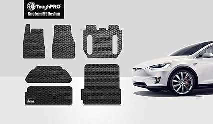 Toughpro Completed Set Compatible With Tesla Model X 6 Seater 2nd Row Seat Without Middle Console All Weather Heavy Duty Made In Usa