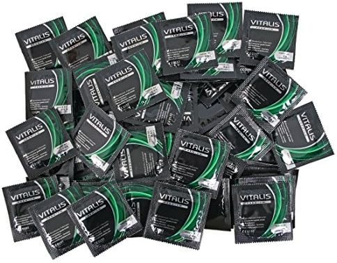VITALIS 100 Condoms Pack XL I Nominal Width 57 mm I Sensitive Transparent Condoms Extra Large I 100 Premium Condoms with Silicone-Based Lubricant I Soft Condoms for Men