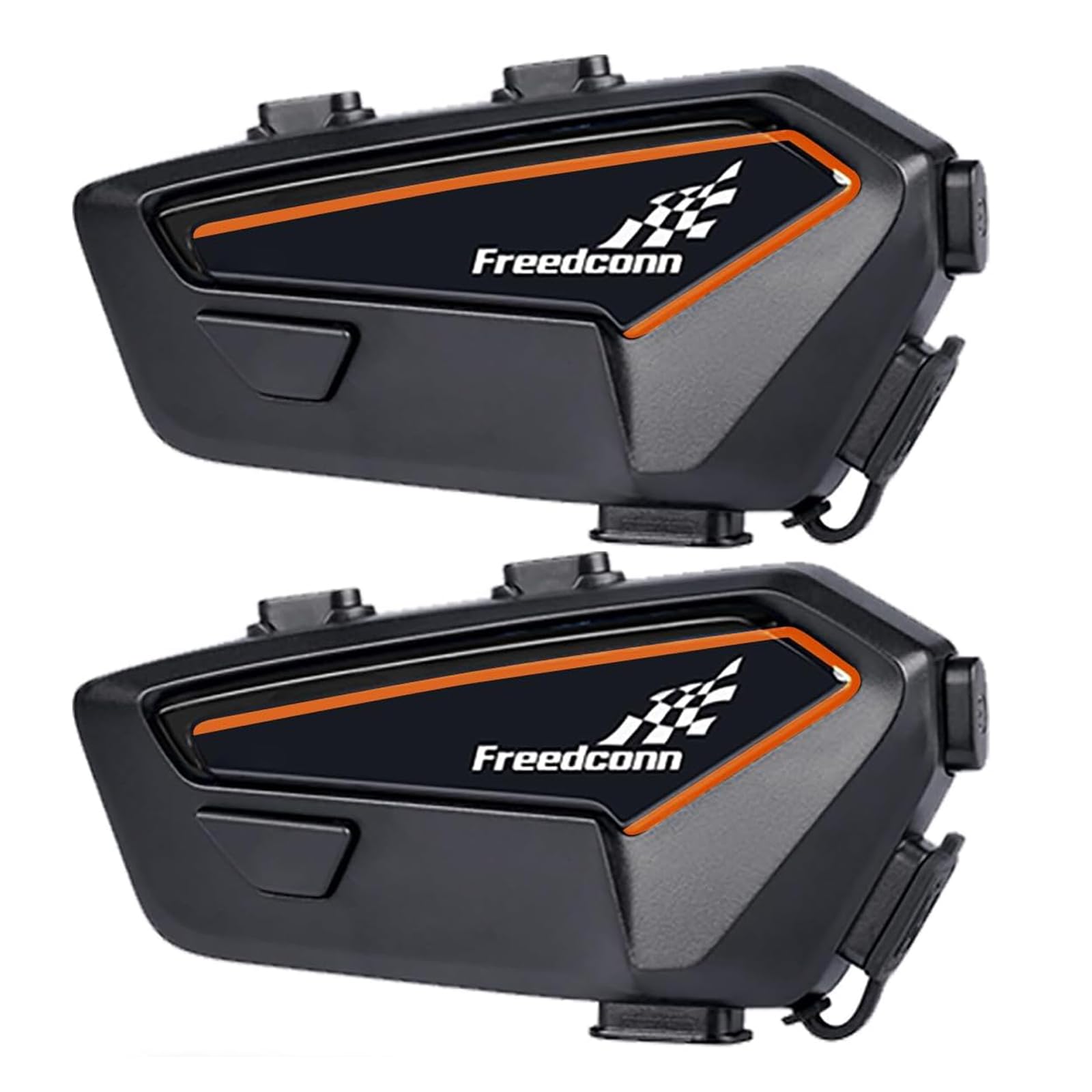 FreedConn F1 Motorcycle Helmet Bluetooth Headset Wireless Headphone Speaker, Bluetooth 5.2 Headphone with CVC Noise Cancellation,1100mAh 30 Hours IP67 Voice Control (F1 2PACK)