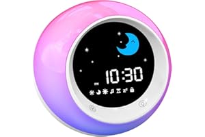 I·Code Time to Wake Alarm Clock for Kids, Children's Sleep Trainer, Kids Wake Up Light, Sleep Sound Machine