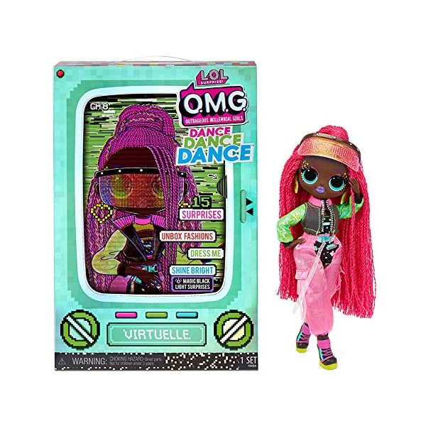 LOL Surprise OMG Dance Dance Dance Virtuelle Fashion Doll with 15 Surprises, Designer Clothes, Magic Blacklight, Fashion…