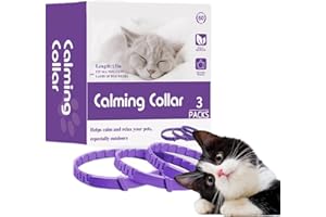 Calming Collar for Cats,Calming Cat Collars Adjustable Soother Anxiety Relief & Stress,3 Pack Pheromone Collars for Small,Med