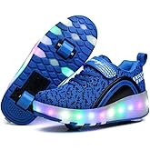 Ylllu Kids LED Roller Skate Shoes with Single Wheel Light up Roller Shoes Gift for Girls Boys Children