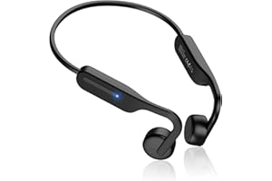 PURERINA Bone Conduction Headphones Open Ear Headphones Bluetooth 5.0 Sports Wireless Earphones with Built-in Mic, Sweat Resistant Headset for Running, Cycling, Hiking, Driving, Black
