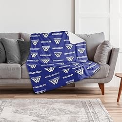 Wellesley College Blanket, 60"x80" Logo