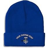Custom Beanies for Men Disc Golf A Skull Cap Winter Hats for Women Acrylic One Size