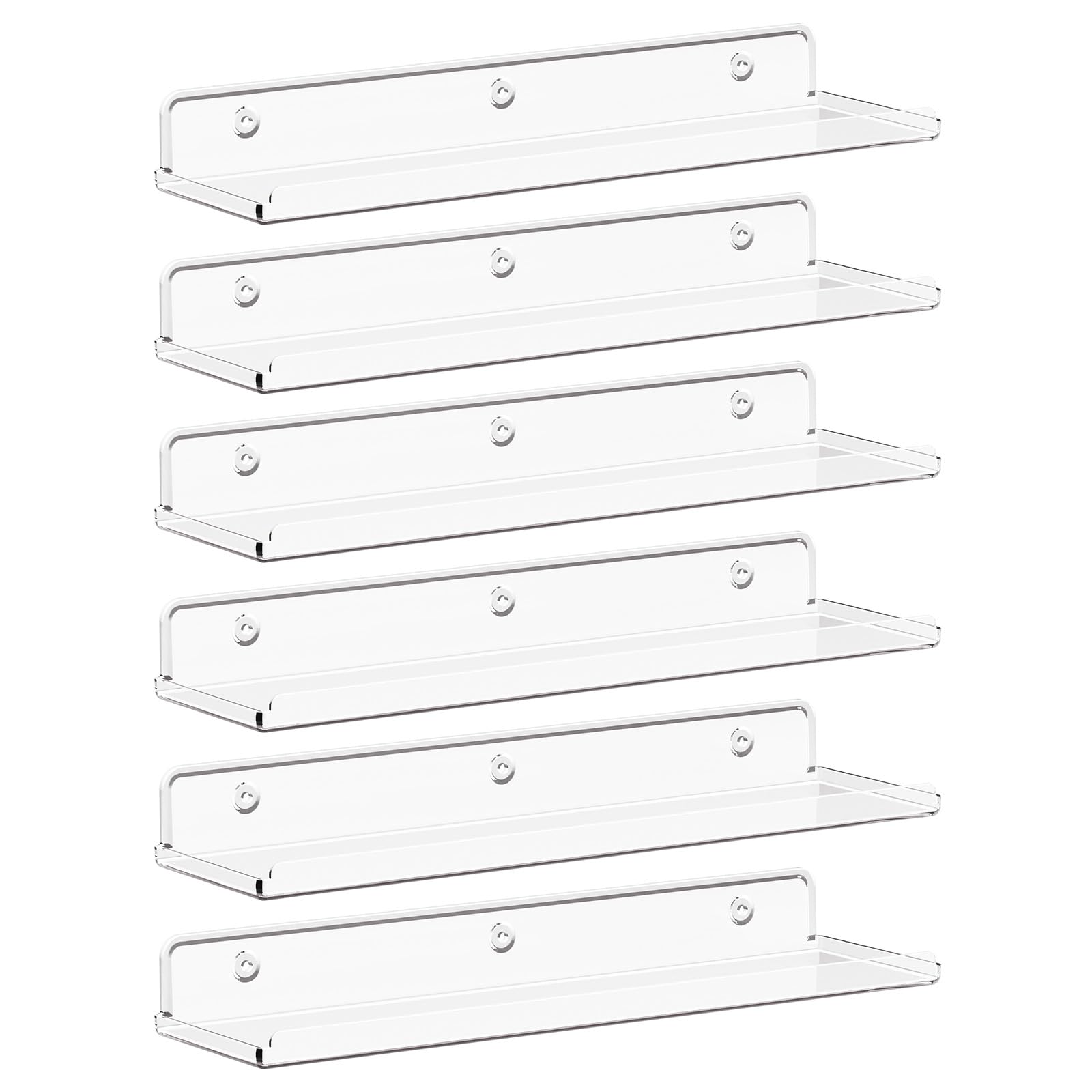 thumbnail image 2 of Lifewit 15-Inch Clear Acrylic Floating Shelf For Vinyl Records - Wall Mounted 2 of 5