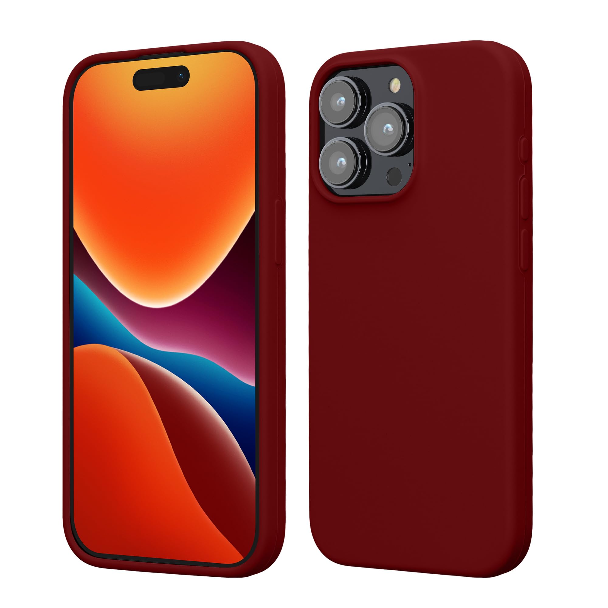 kwmobile Case for iPhone 15 Pro Max Case - Soft TPU Silicone Cover - Rhubarb Red — image 1