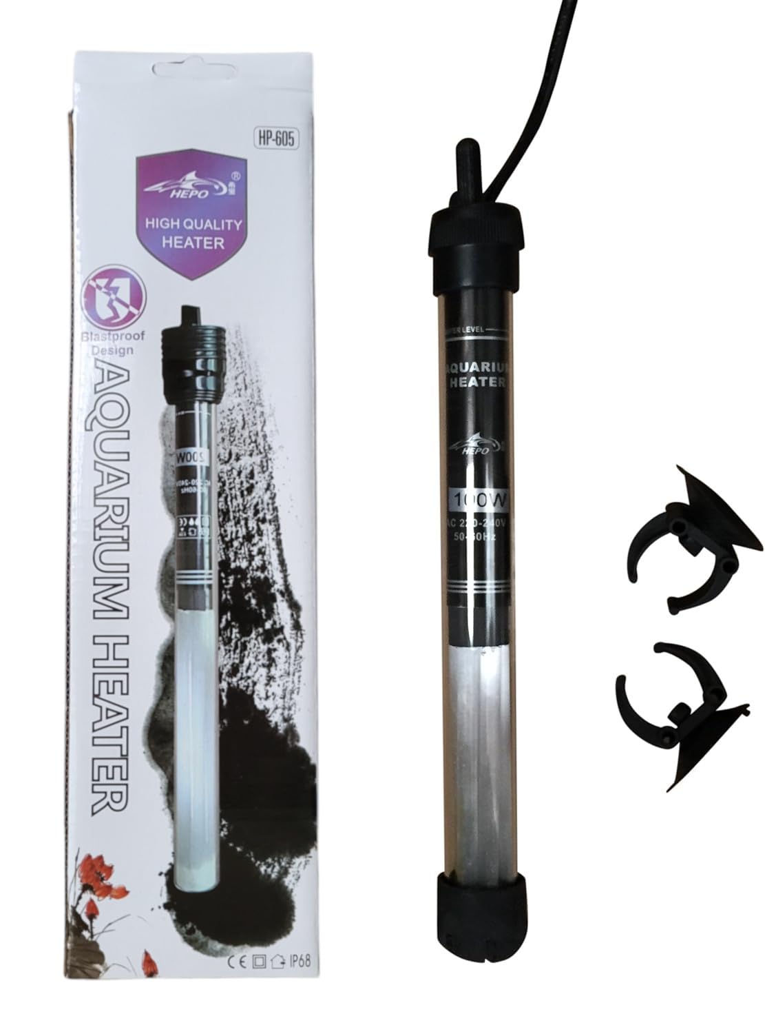 Hepo HP-605 Aquarium Submersible Fish Tank Heater Thermostat 25w to 300w (200w)