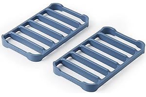 Misen Silicone Roasting Racks - Flexible 2-Piece Design, Maximum Airflow, Nonstick Surface, Easy to Clean, Perfect for Easy Sheet-Pan Dinners, No Scrubbing, High-Grade Silicone, Oven & Dishwasher Safe