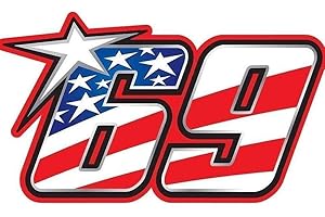 (2) Two pieces NICKY HAYDEN MOTO GP 4" KENTUCKY KID 69 R.I.P STICKER DECAL